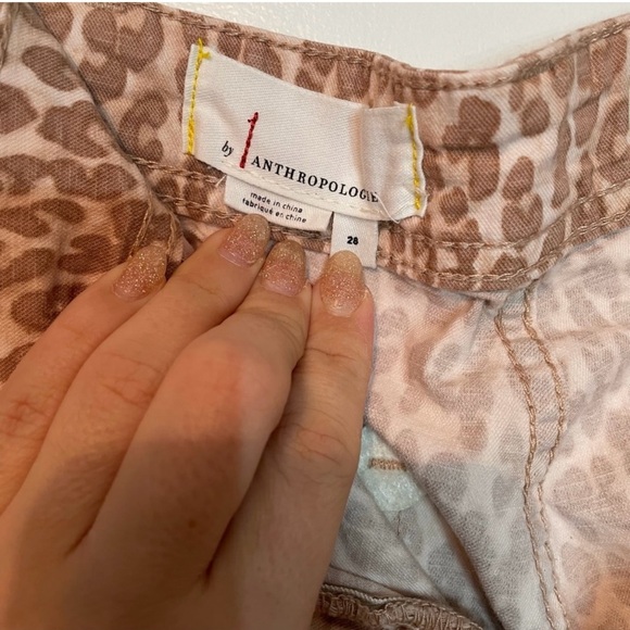 Anthropolgie The Wanderer Pants Leopard/Cheetah Print 28 Cream/Tan - Picture 6 of 10